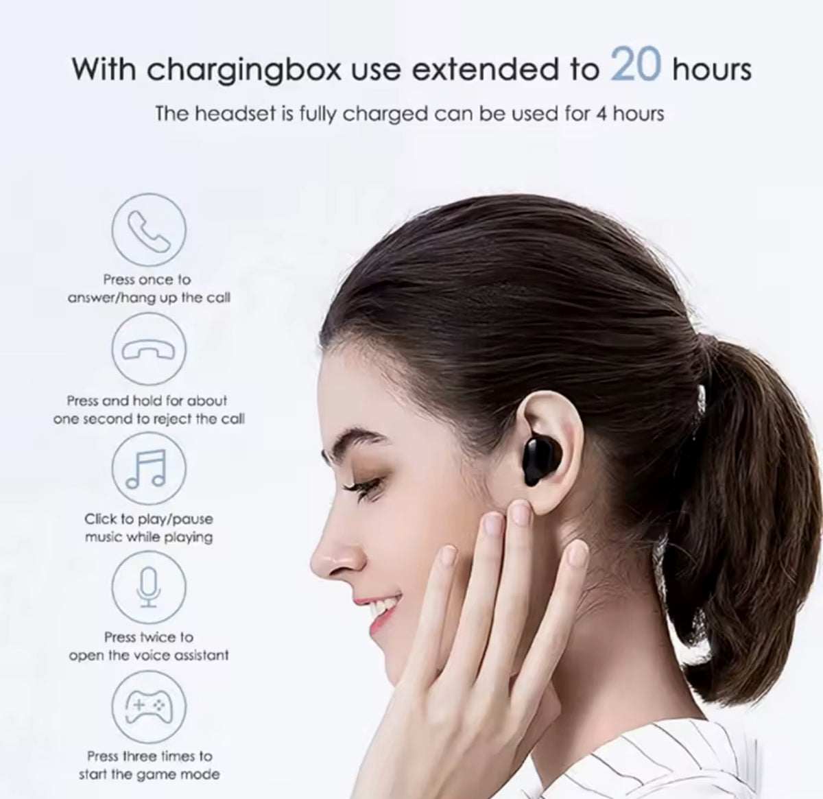 Bluetooth sans fil avec micro